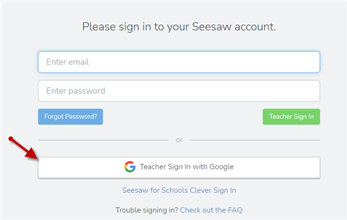 Seesaw Sign in with Google 